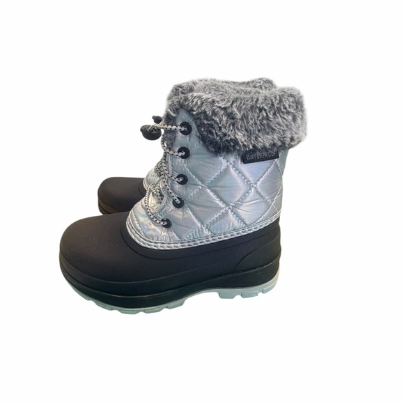 waterproof Other - Weatherproof Kids Insulated Boots - Black and Silver